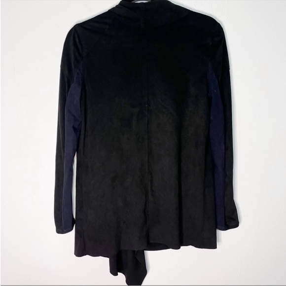 Blank NYC Cloud Nine Drape Faux Suede Jacket Black - Picture 9 of 9